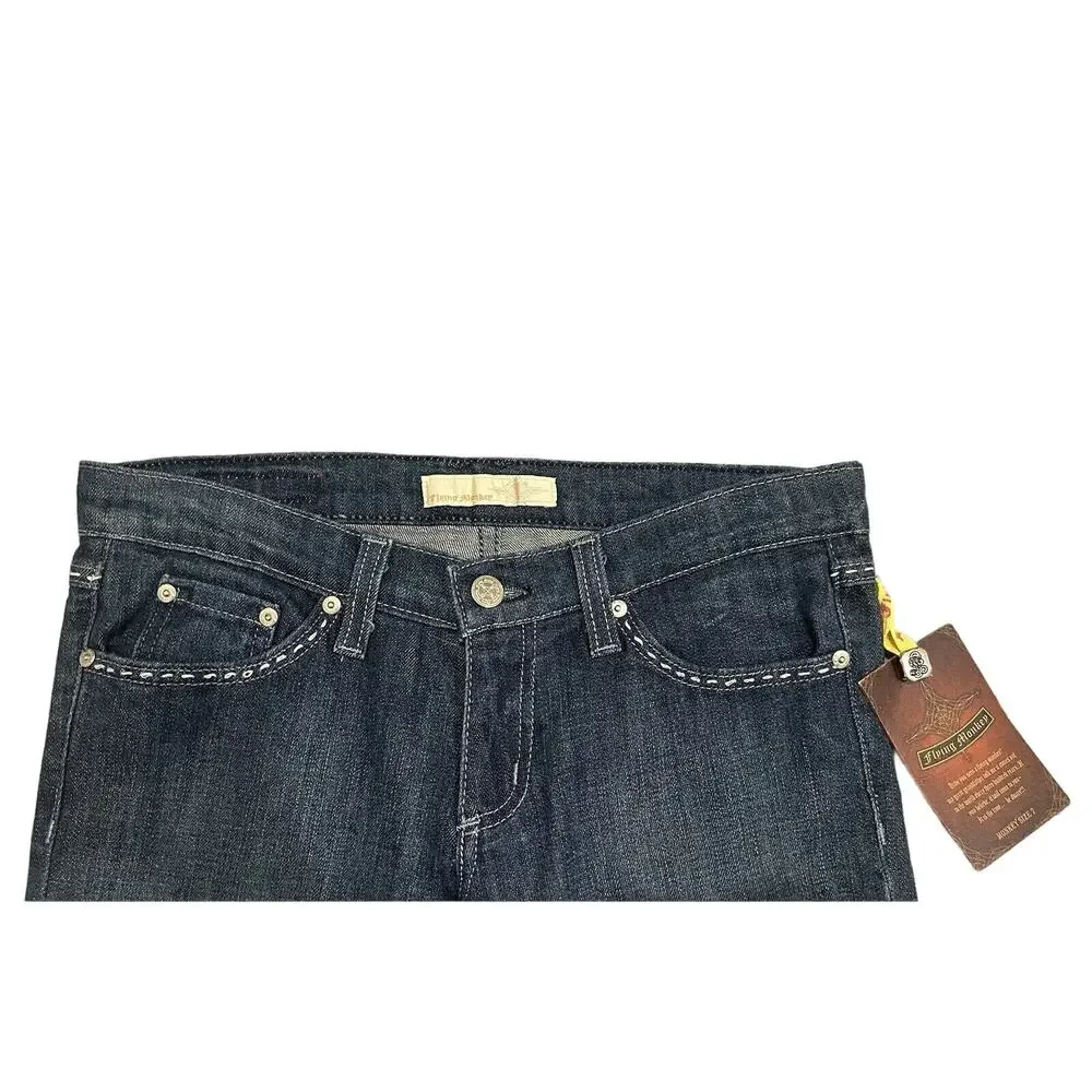 Flying Monkey Capri Jeans Juniors Dark Wash Stretch Mid Rise, Womens Sz 7, NWT